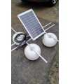 EUSATEC IoT Solar Wassermonitoring auf Schwimm-Körper montiert vorne