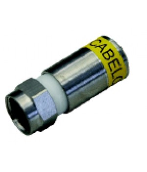 F-Connector compression for RG6 Trishielded cable