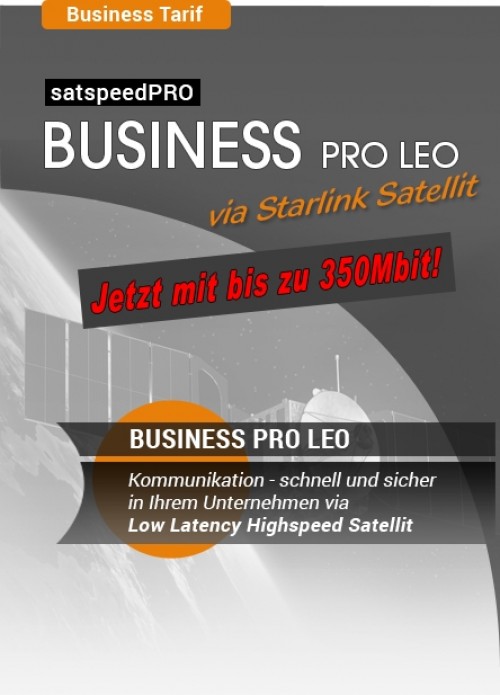 350 Mbit via LEO Satellit